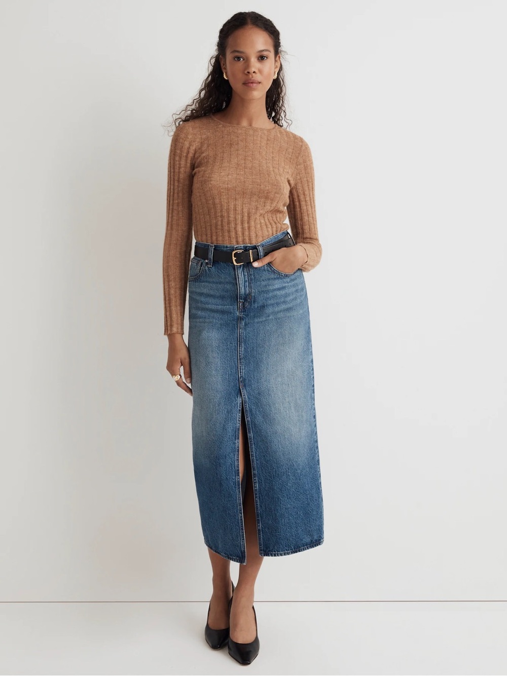 Madewell Denim Mid-Rise Maxi Skirt in Pratt Wash Size 30